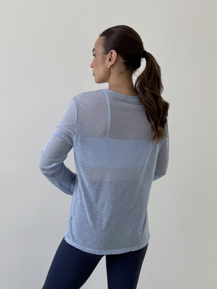 Лонгслив полупрозрачный с пуговицами спереди Sheer Breeze