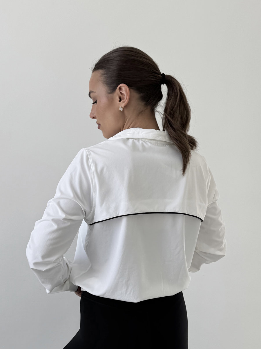 Ветровка на молнии с воротником-стойкой Contrast Line