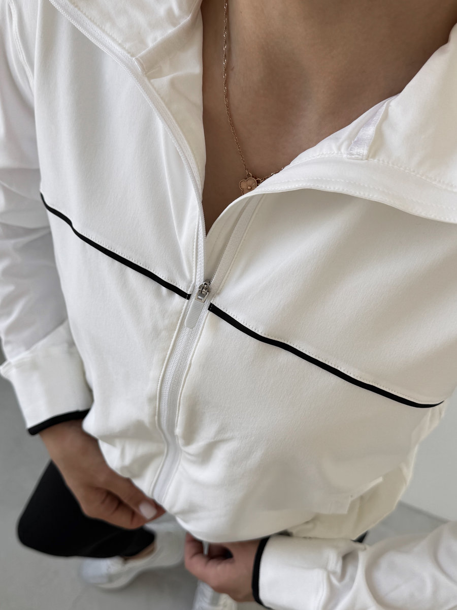 Ветровка на молнии с воротником-стойкой Contrast Line