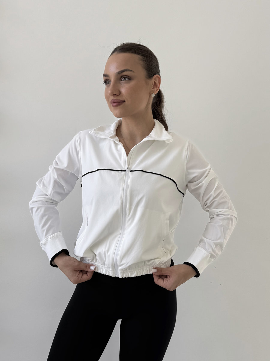 Ветровка на молнии с воротником-стойкой Contrast Line