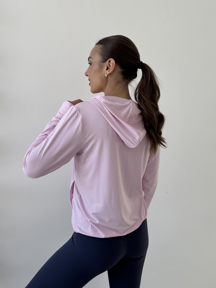 Ветровка на молнии с капюшоном из фактурной ткани IceCool