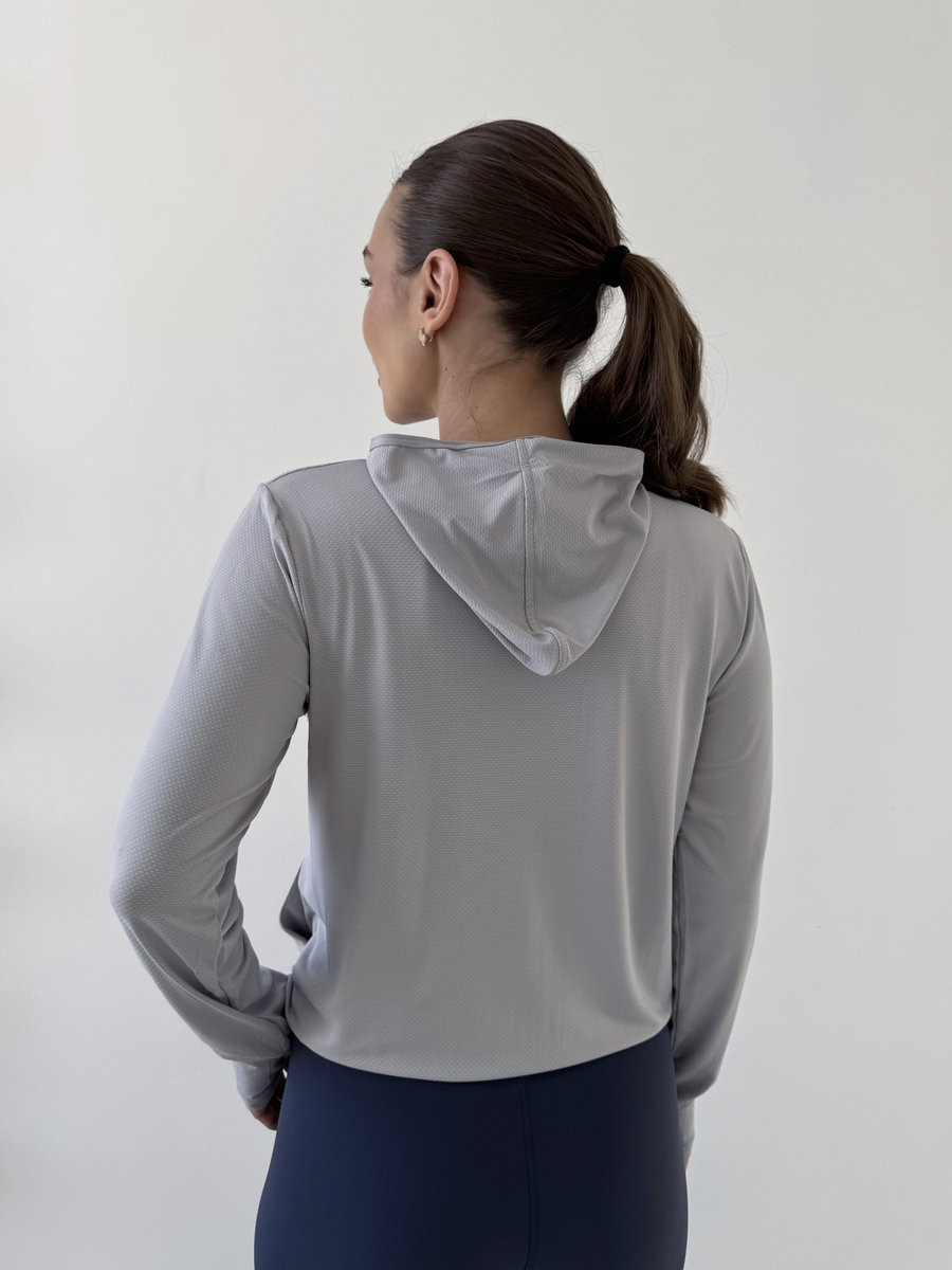 Ветровка на молнии с капюшоном из фактурной ткани IceCool