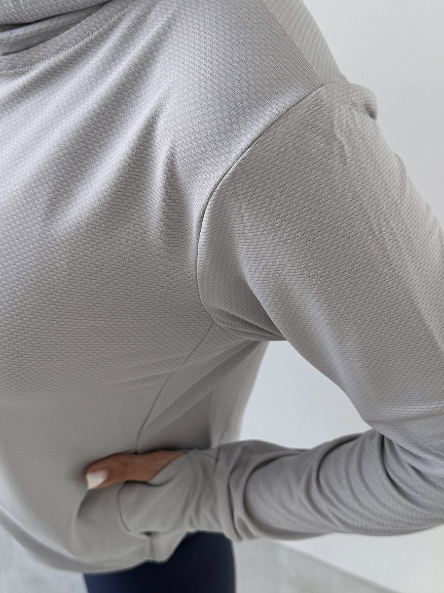 Ветровка на молнии с капюшоном из фактурной ткани IceCool