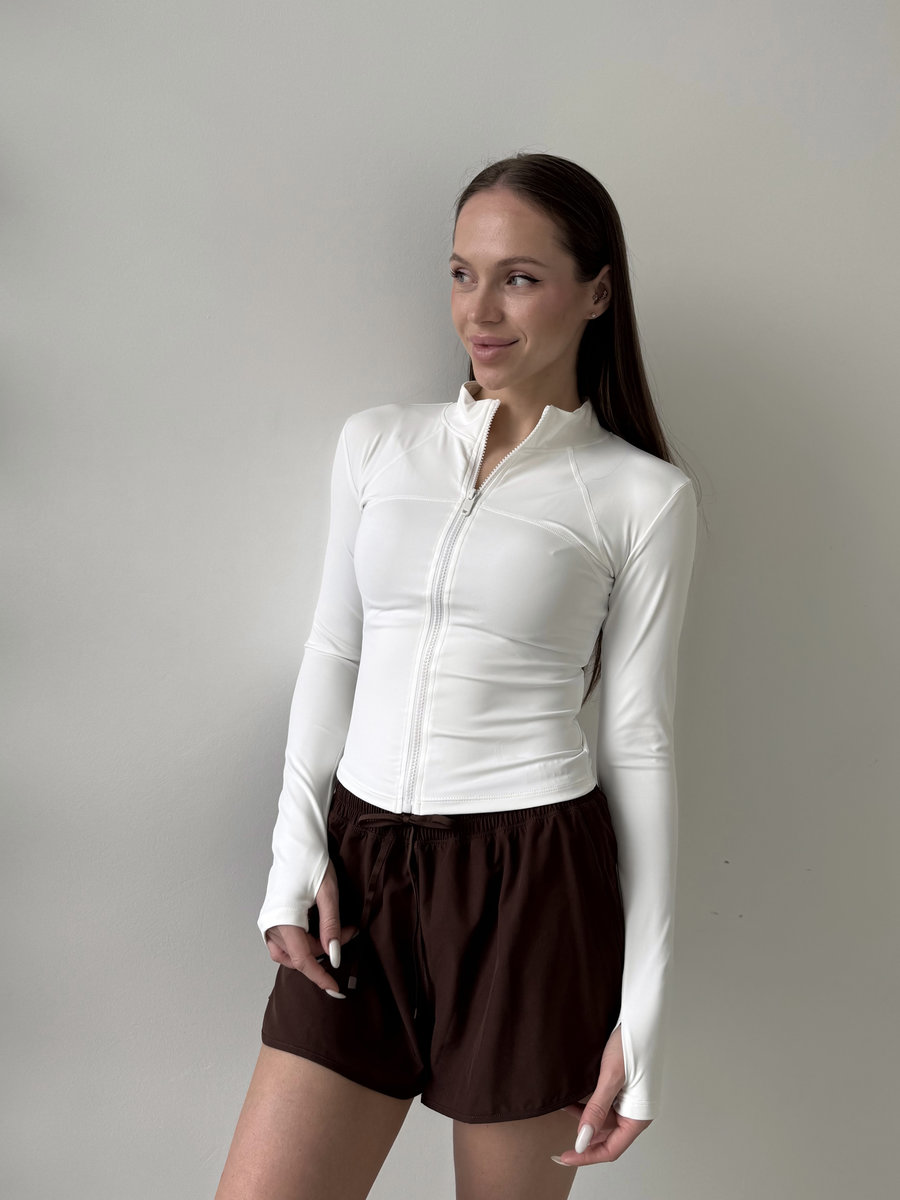 Рашгард приталенный на молнии Slim Zip