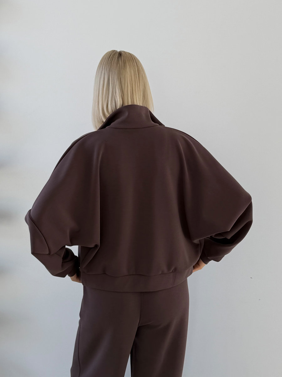 Толстовка на молнии Soft Comfort с воротником-стойкой из модала