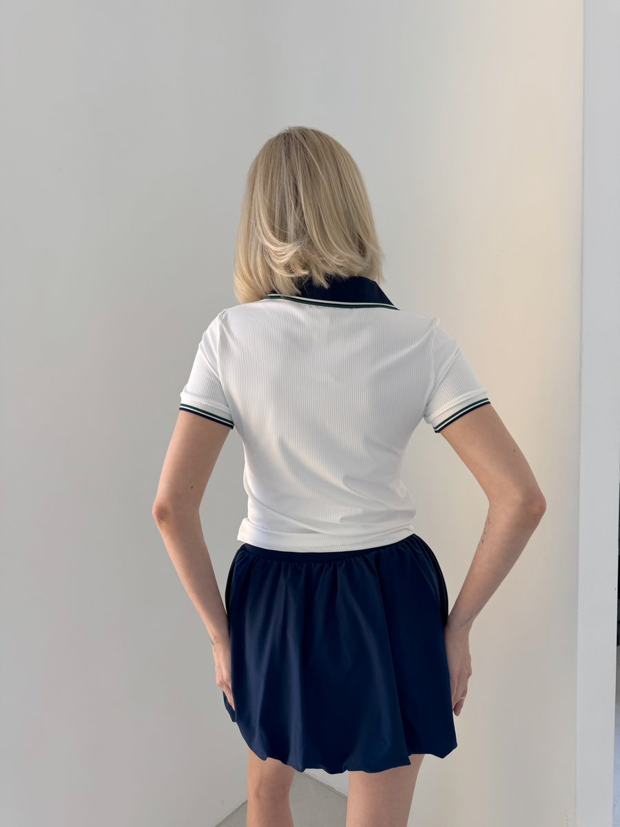 Поло с V-разрезом на груди и контрастным вортником V-Neck Contrast Polo