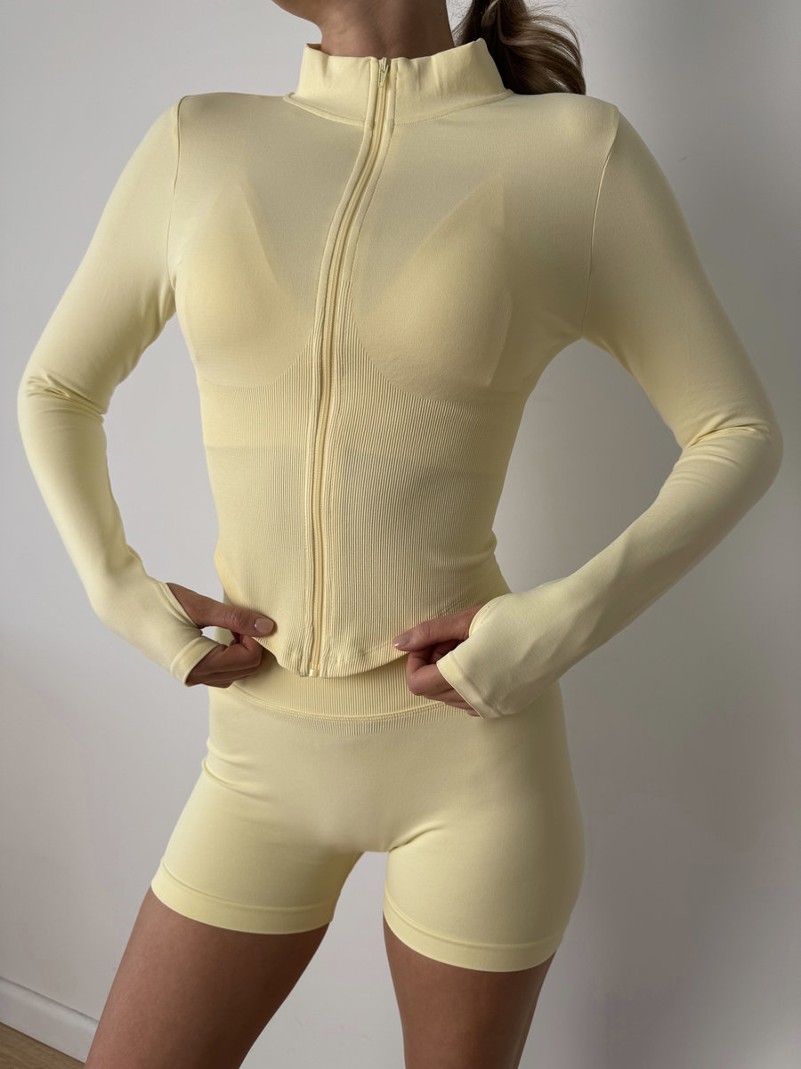 Спортивный бесшовный рашгард на молнии Seamless Zip Mid