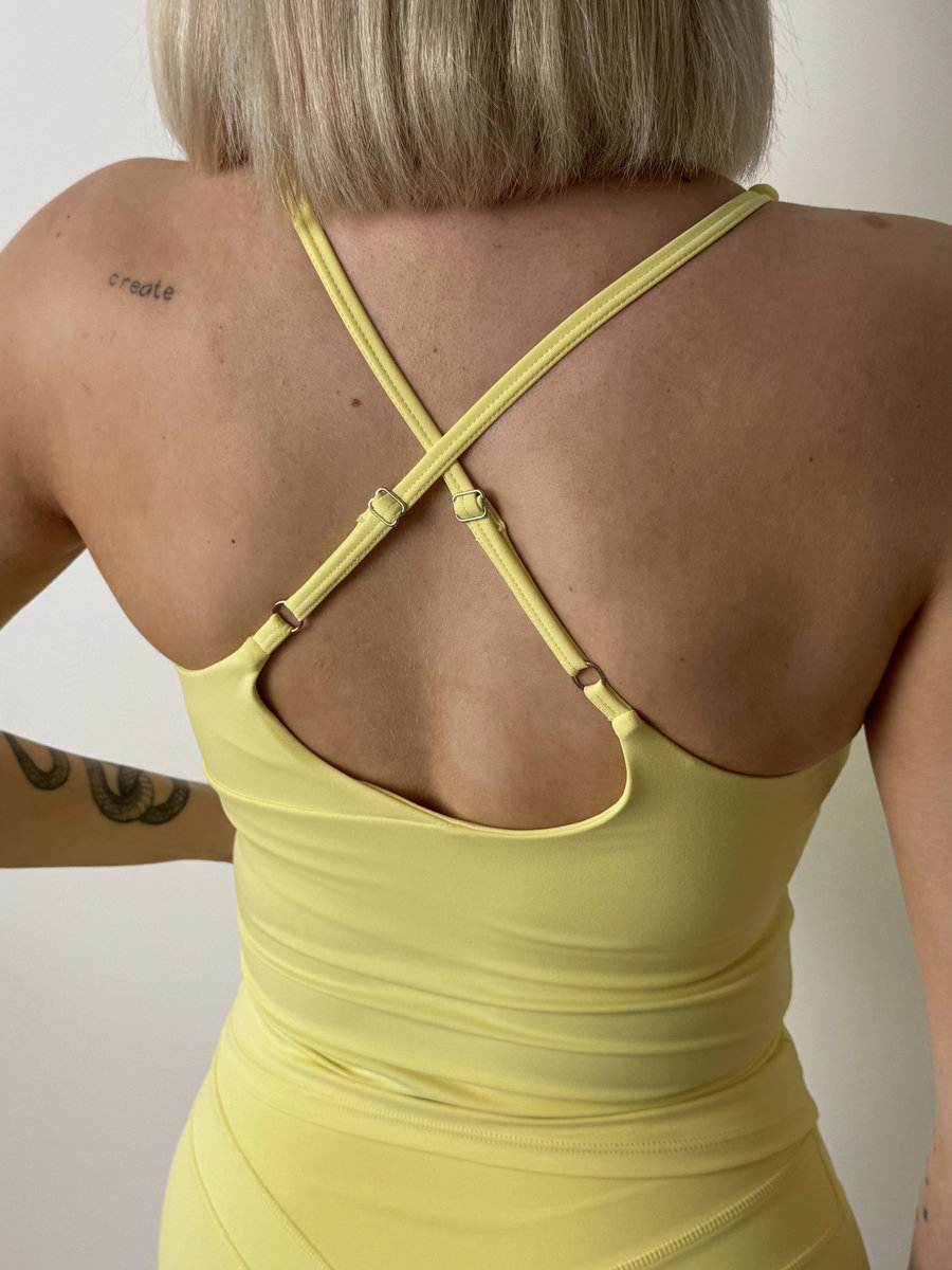 Майка-топ c перекрещиванием бретелей на спине Back Cross Tie
