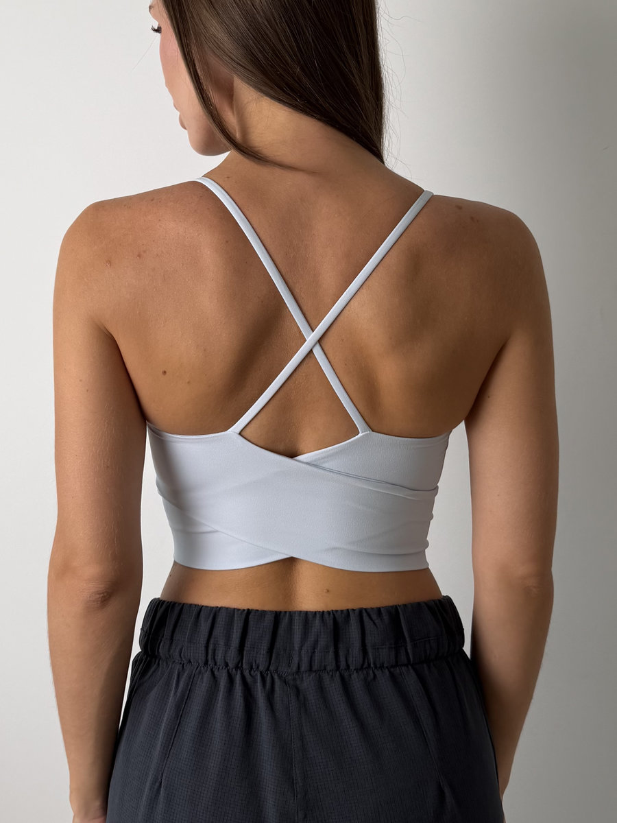 Спортивный удлиненный топ Back Cross (Без застежки)